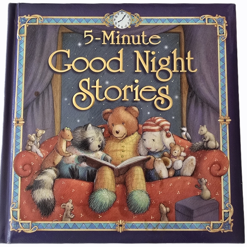 5-Minute Good Night Stories Book Gold Pages‎ Excellent Condition Hard Cover